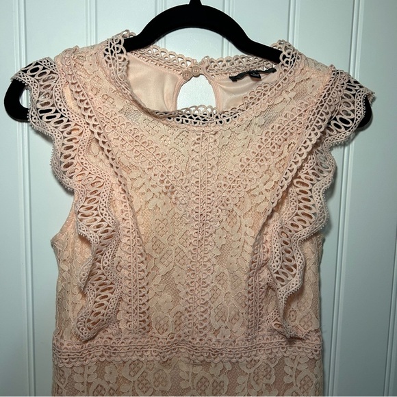 Lulus Blush Pink My Sweetheart Lace Mini Dress Size Small - Picture 4 of 12